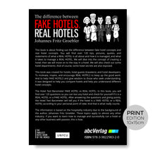 Load image into Gallery viewer, FAKE HOTELS - REAL HOTELS (Print) / The difference between FAKE HOTELS &amp; REAL HOTELS by Johannes Fritz Groebler
